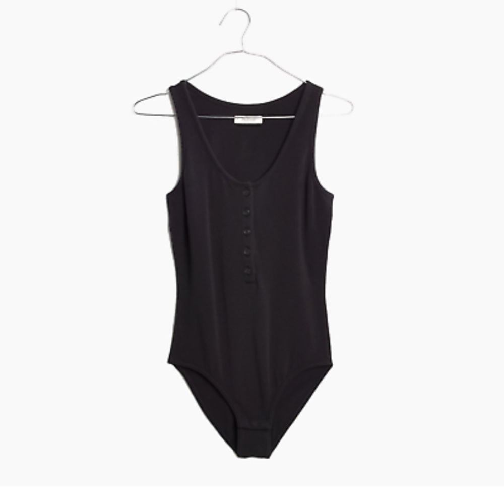 Black Madewell cotton bodysuit